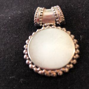 Round engravable pendant -Silver